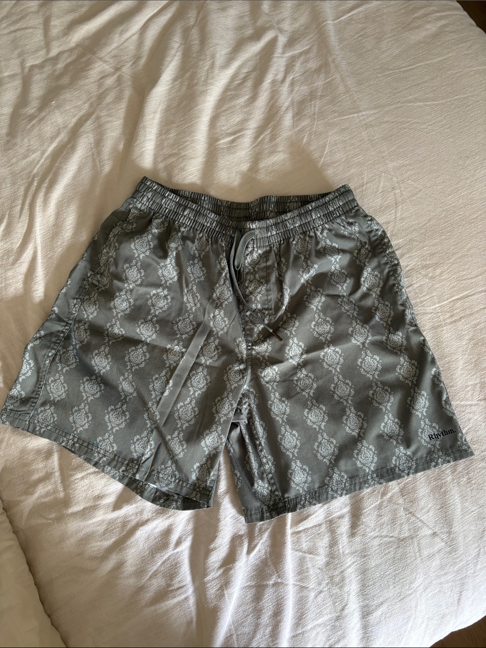 Rhythm Damask Pattern Swim Trunks - Picture 2 of 5